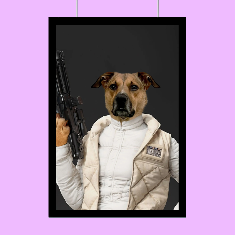 Personalized Princess Leia Pet Portrait - Star Wars Gift